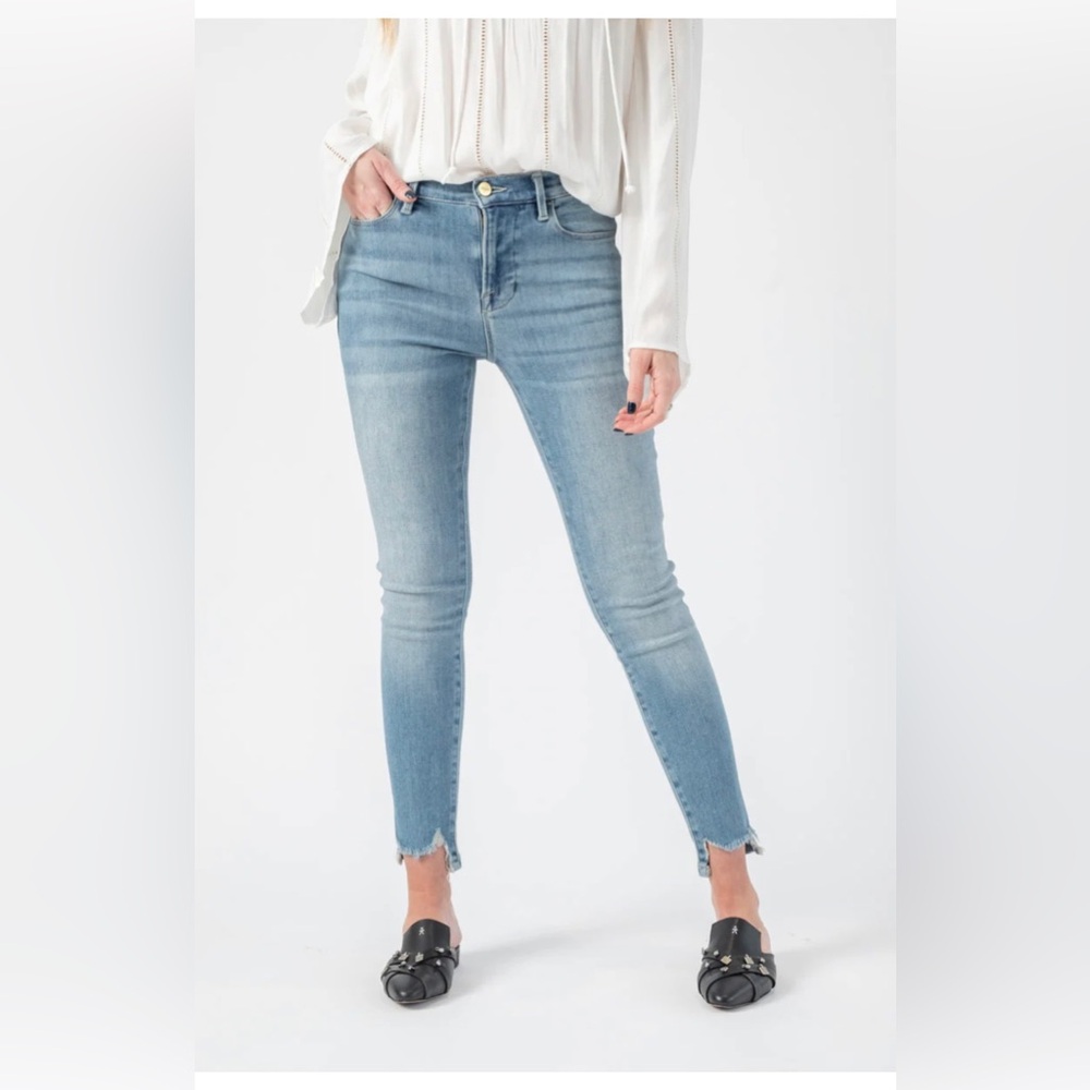 Frame Denim Le High Skinny Front Chew in Paltrow Zipper Fly Size 26